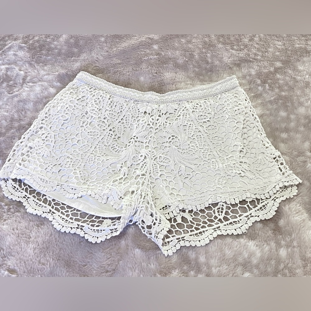 Ivory Lace Shorts